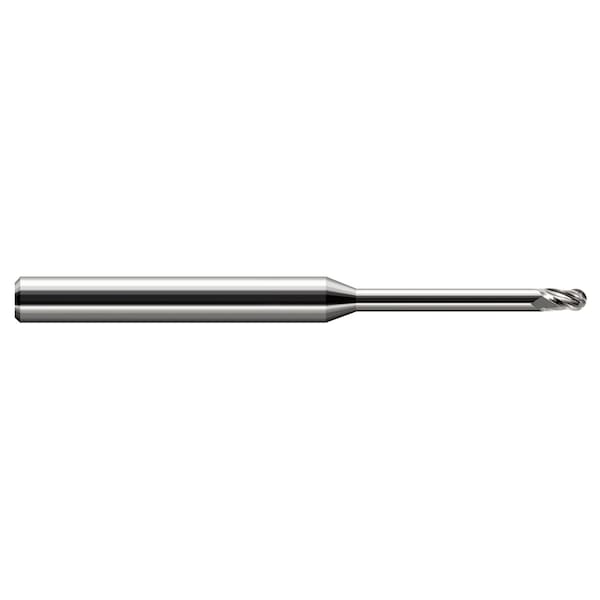 Miniature End Mill - Ball - Long Reach, Stub Flute